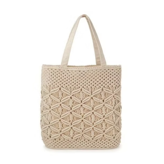 Hand Woven Macrame Tote Bag