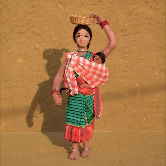 Handmade Doll: Tribal Woman with her Child