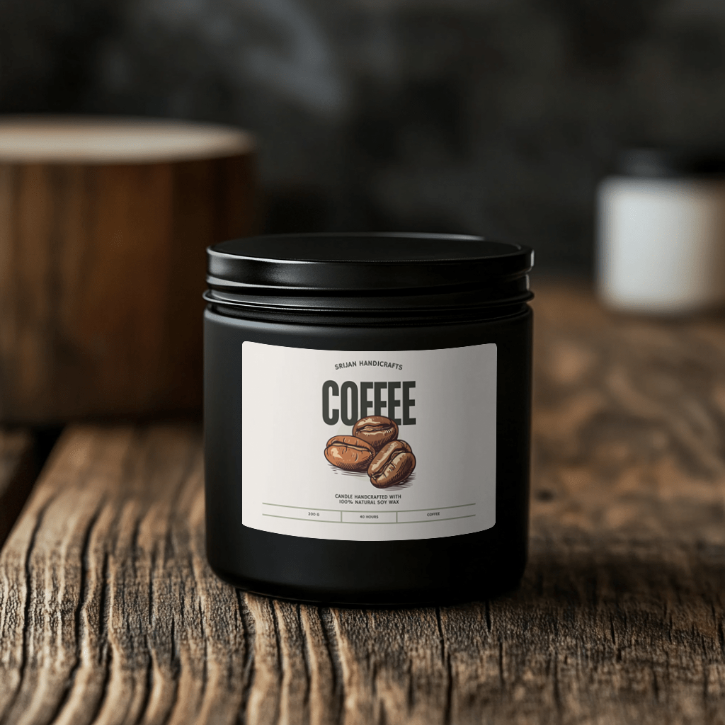 COFFEE | Natural Aromatic Handmade Soy Wax Jar Candle