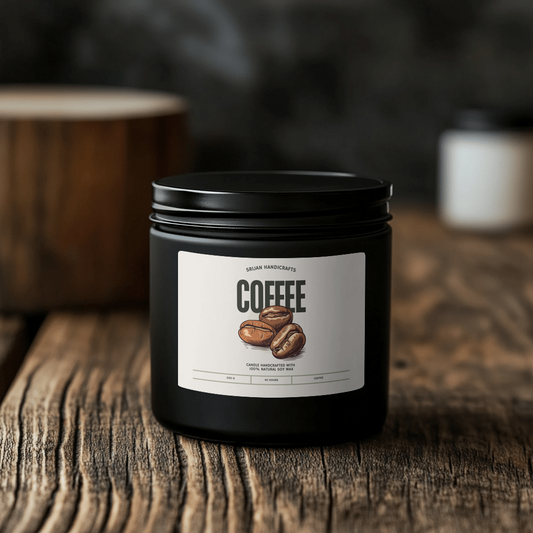 COFFEE | Natural Aromatic Handmade Soy Wax Jar Candle