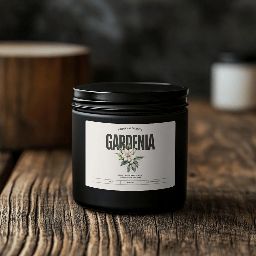 GARDENIA | Natural Aromatic Handmade Soy Wax Jar Candle