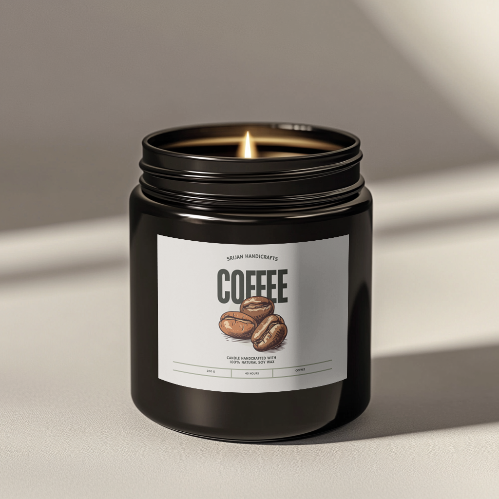 COFFEE | Natural Aromatic Handmade Soy Wax Jar Candle
