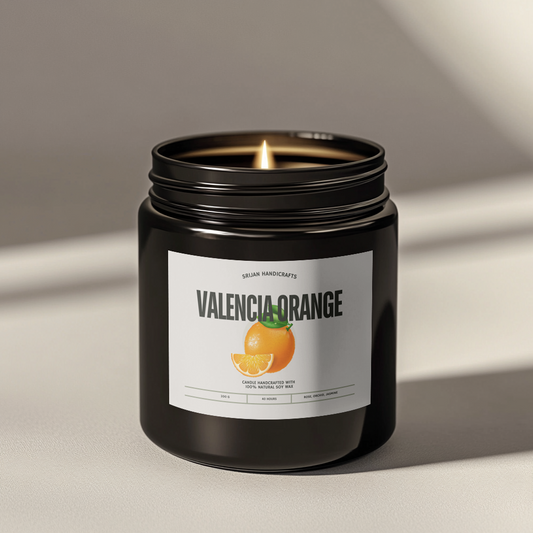ORANGE | Natural Aromatic Handmade Soy Wax Jar Candle
